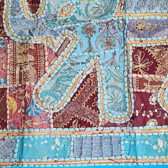 Vintage Patchwork Elephant Tapestry Wall Hanging #4 - Picture 3 of 12